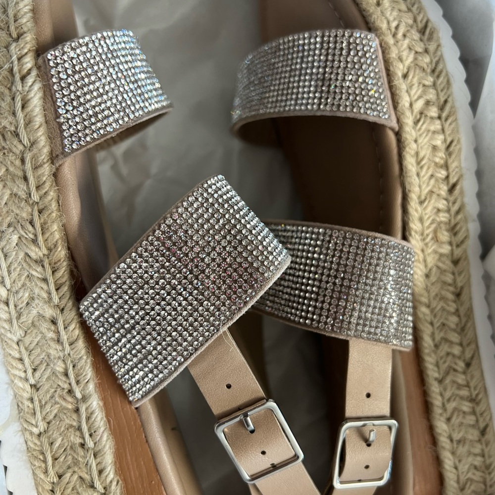 NIB Mari A. Tamara Nude Sandals Size 8.5 Espadrille - Picture 8 of 9
